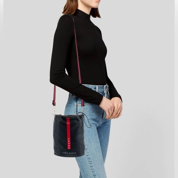 2 item bundle - Balenciaga Red Velvet Boot - Prada Luna shoulder bag - Red Blue - Picture 8 of 11